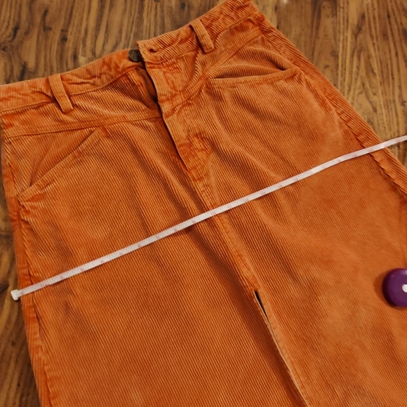 EUC Free People Rust Corduroy Maxi Skirt Come As You Are Size 6 Fits 8 - Picture 13 of 15